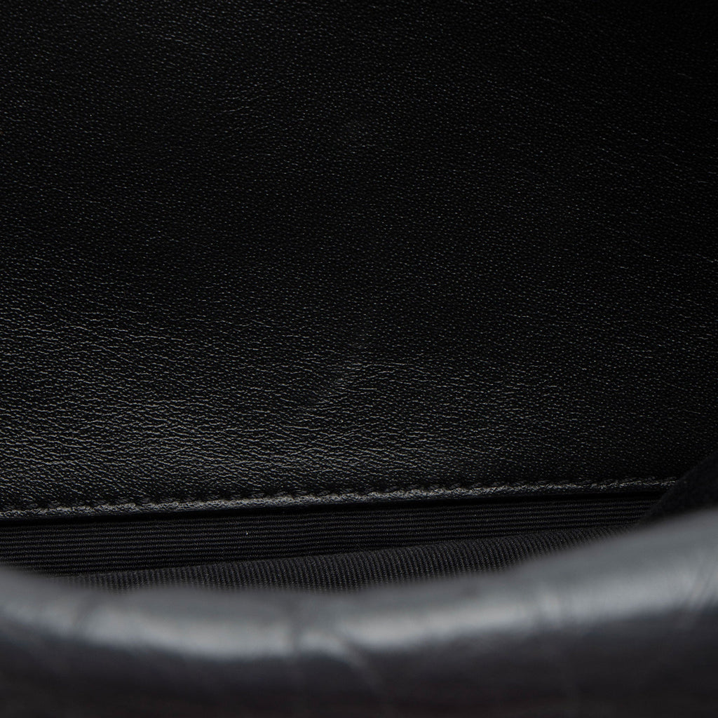 Saint Laurent Crinkled Calfskin Monogram Niki Medium Shoulder Bag