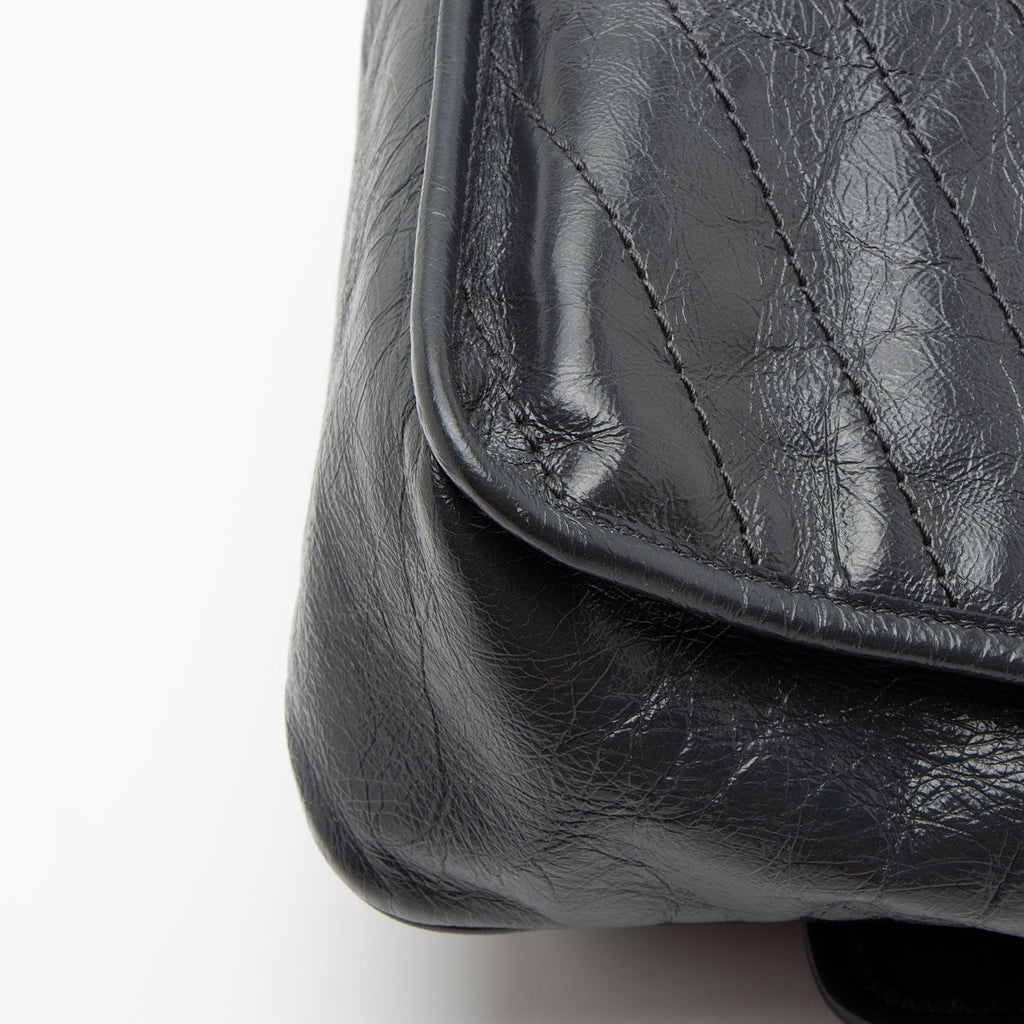 Saint Laurent Crinkled Calfskin Monogram Niki Medium Shoulder Bag