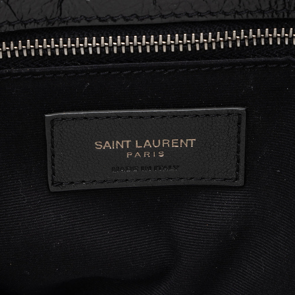 Saint Laurent Crinkled Calfskin Monogram Niki Medium Shoulder Bag