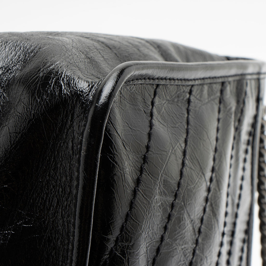 Saint Laurent Crinkled Calfskin Monogram Niki Medium Shoulder Bag