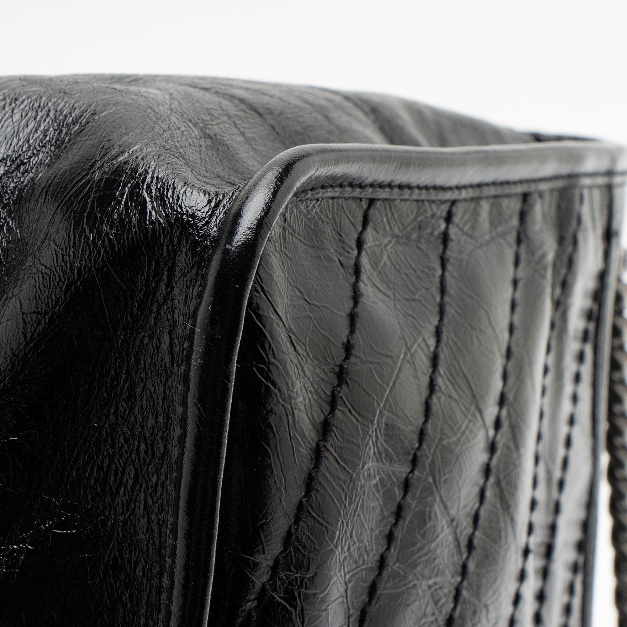 Saint Laurent Crinkled Calfskin Monogram Niki Medium Shoulder Bag