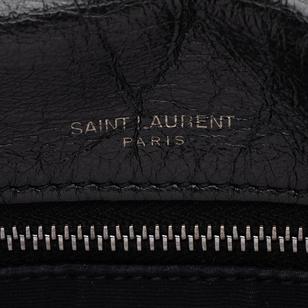 Saint Laurent Crinkled Calfskin Monogram Niki Medium Shoulder Bag