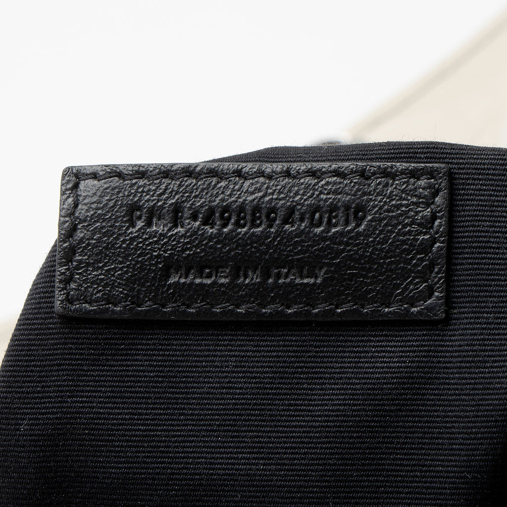 Saint Laurent Crinkled Calfskin Monogram Niki Medium Shoulder Bag