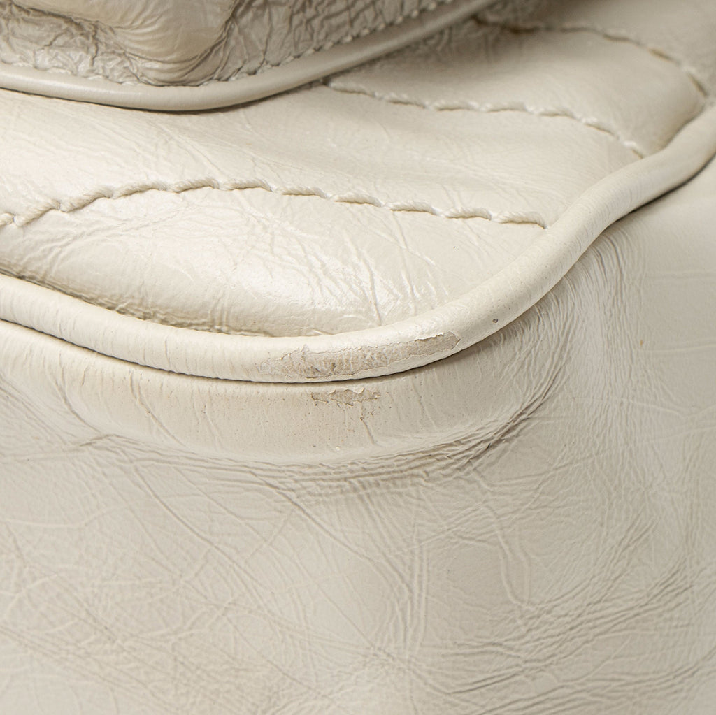 Saint Laurent Crinkled Calfskin Monogram Niki Medium Shoulder Bag