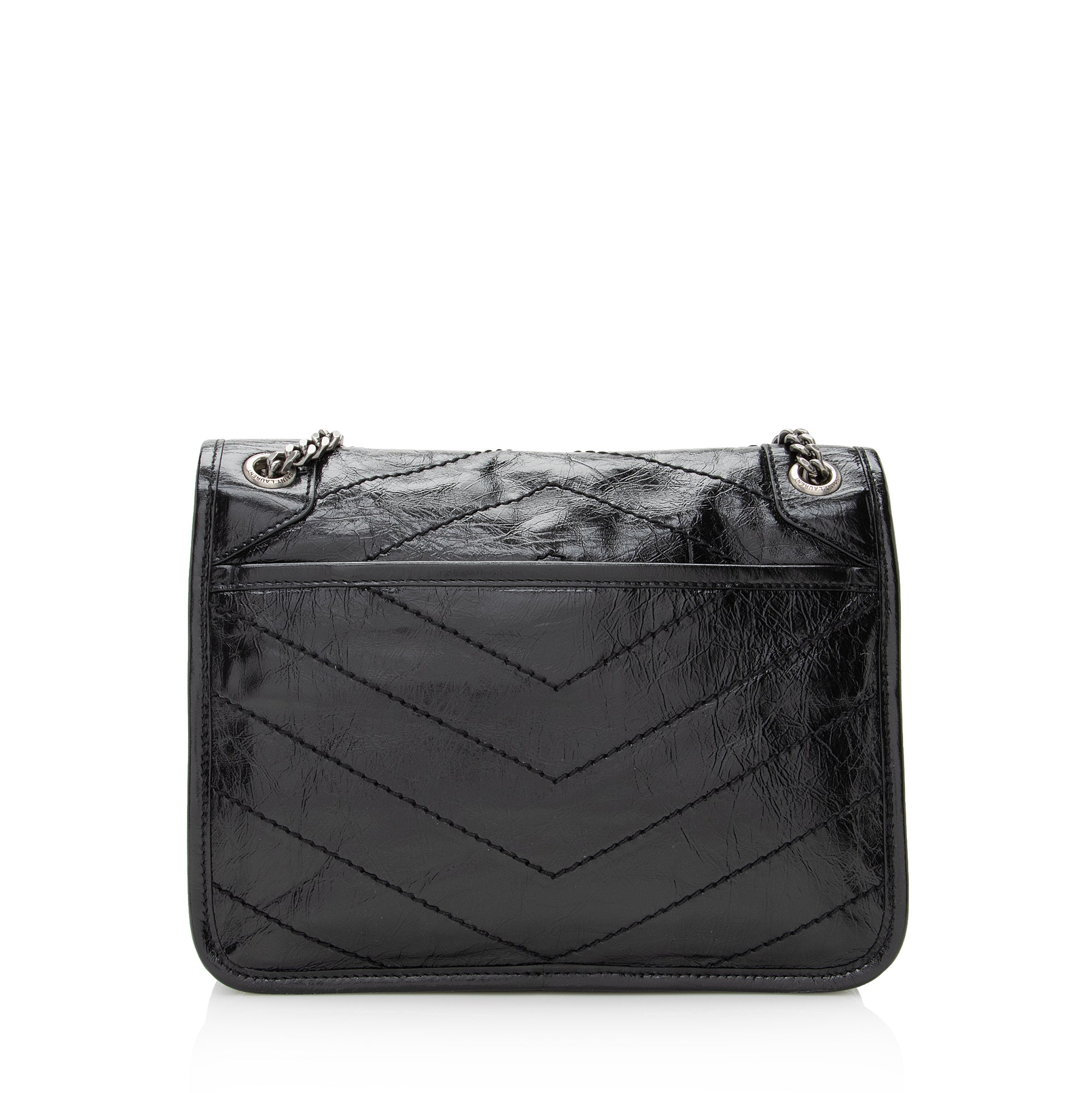 Saint Laurent Crinkled Calfskin Niki Baby Shoulder Bag (SHF-22402)