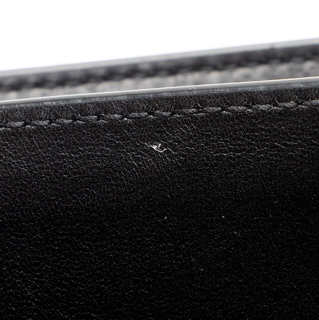 Saint Laurent Croc Embossed Calfskin Monogram Gaby Shoulder Bag (SHF-EAdNMt)