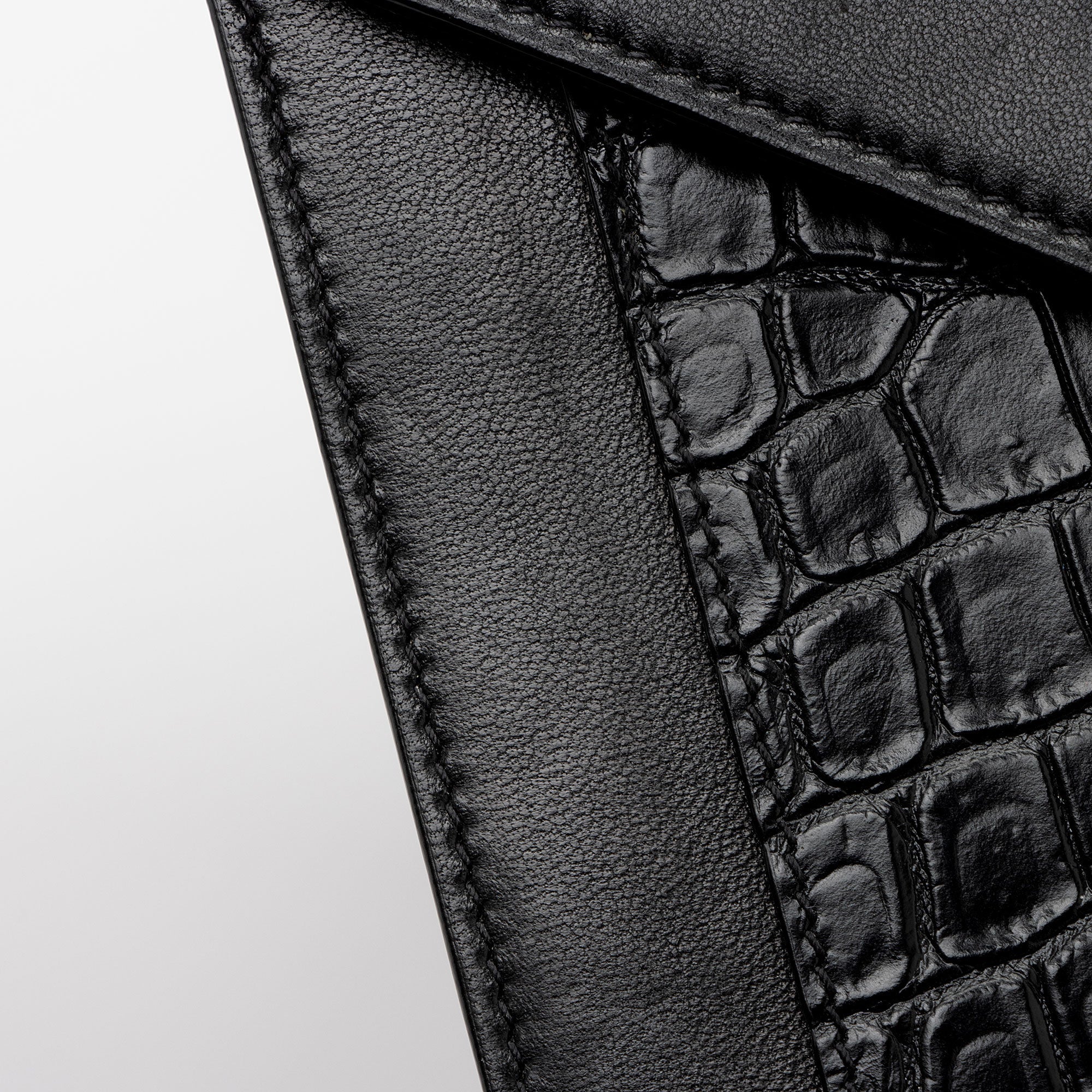 Saint Laurent Croc Embossed Calfskin Monogram Gaby Shoulder Bag (SHF-EAdNMt)