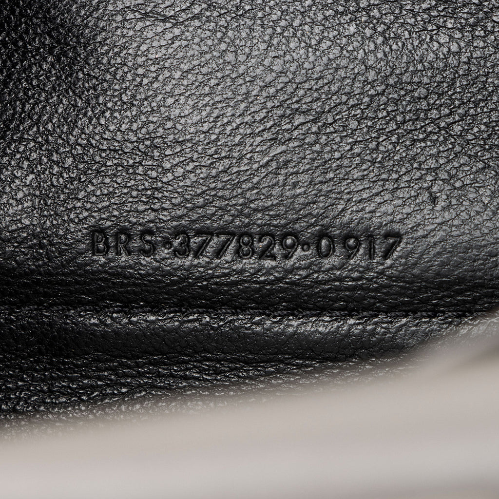 Saint Laurent Croc Embossed Leather Monogram Chain Wallet
