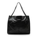 Saint Laurent Croc Embossed Leather Monogram Niki Large Shopping Tote
