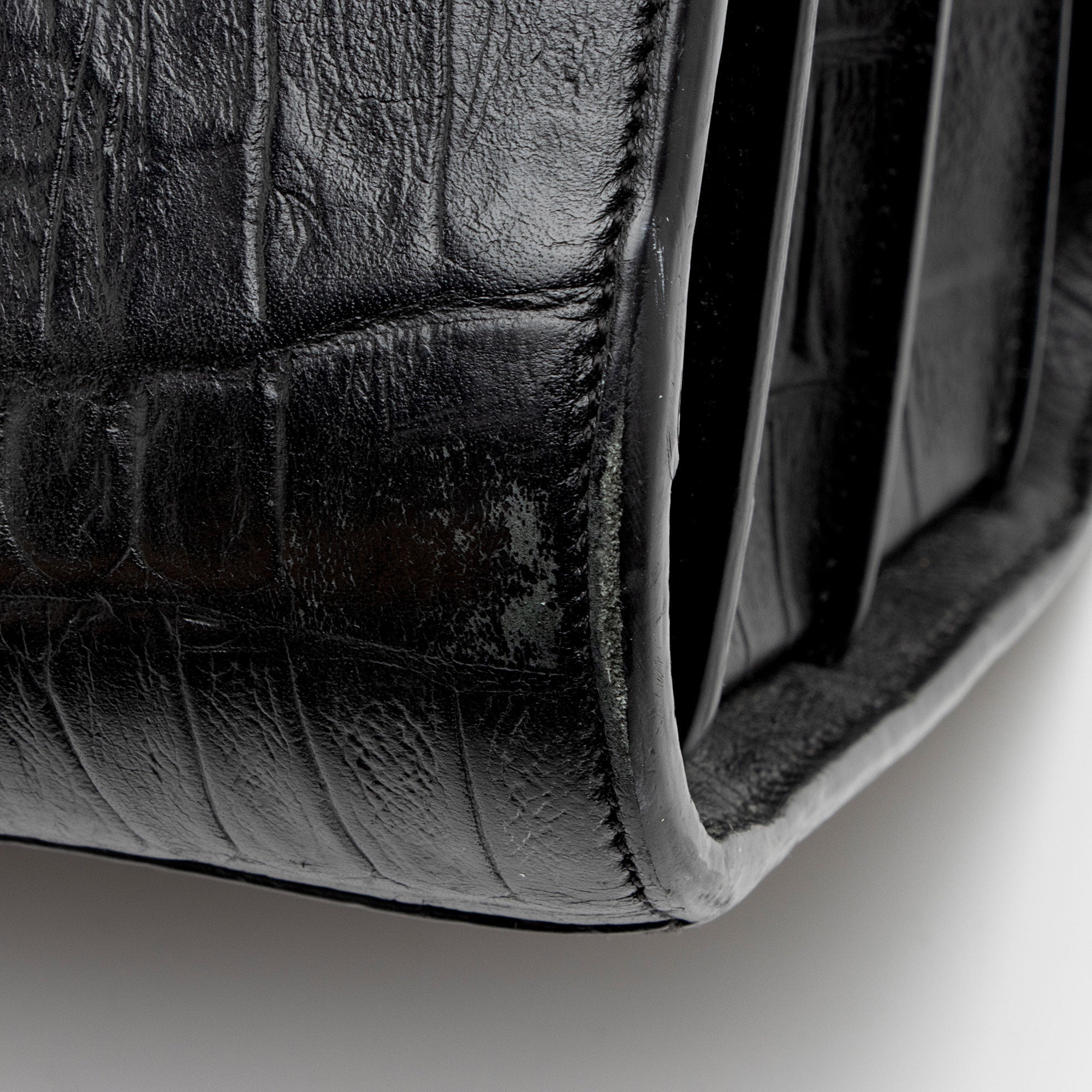 Saint Laurent Croc Embossed Leather Sac De Jour Small Tote