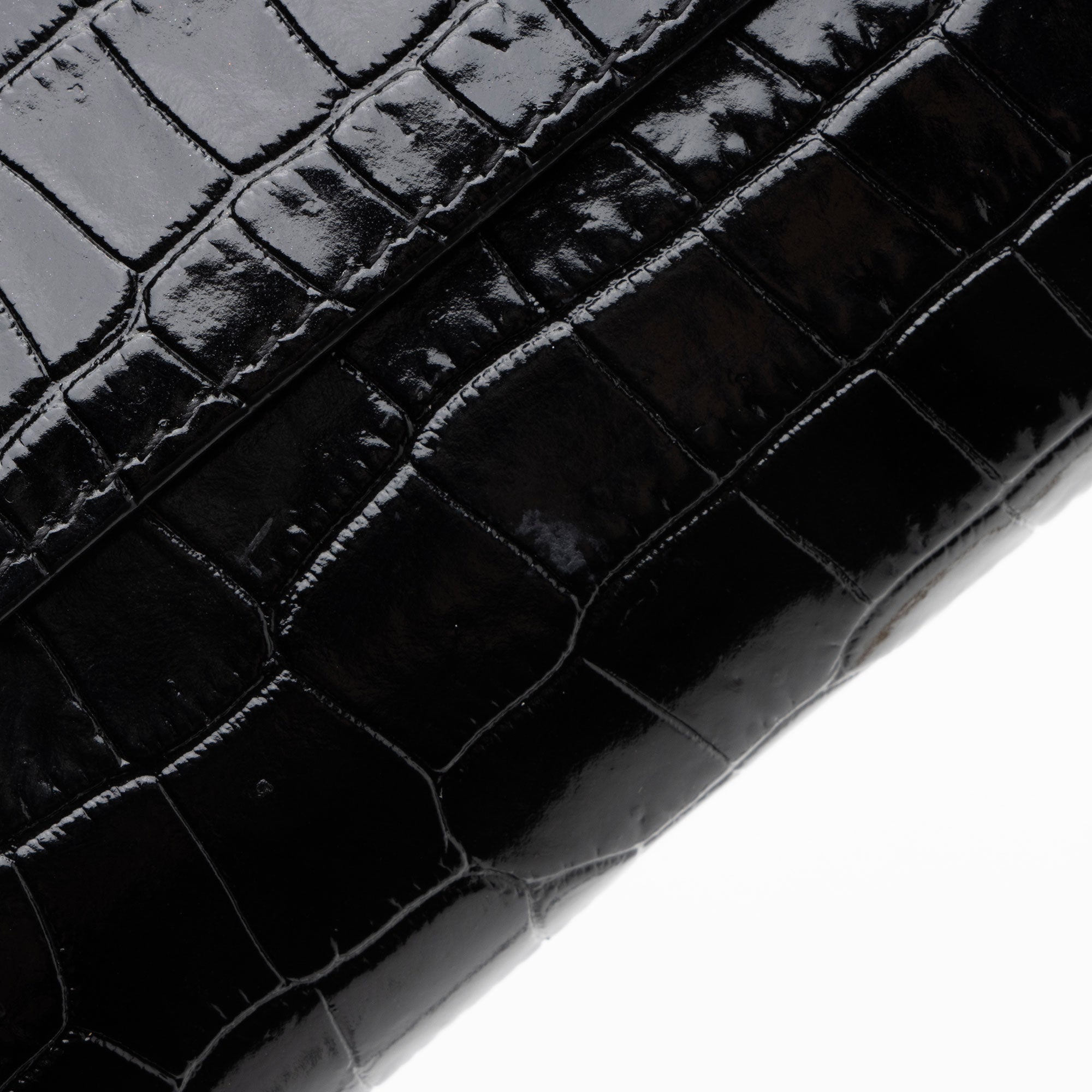 Saint Laurent Croc Embossed Monogram Phone Holder Shoulder Bag