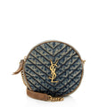 Saint Laurent Denim Monogram Vinyle Round Camera Bag
