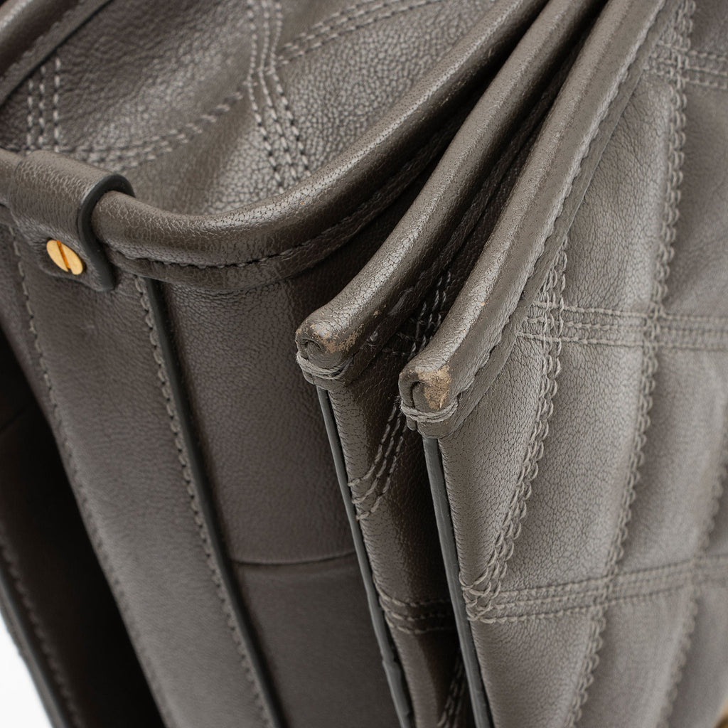 Saint Laurent Diamond Quilted Leather Monogram Becky Small Shoulder Bag