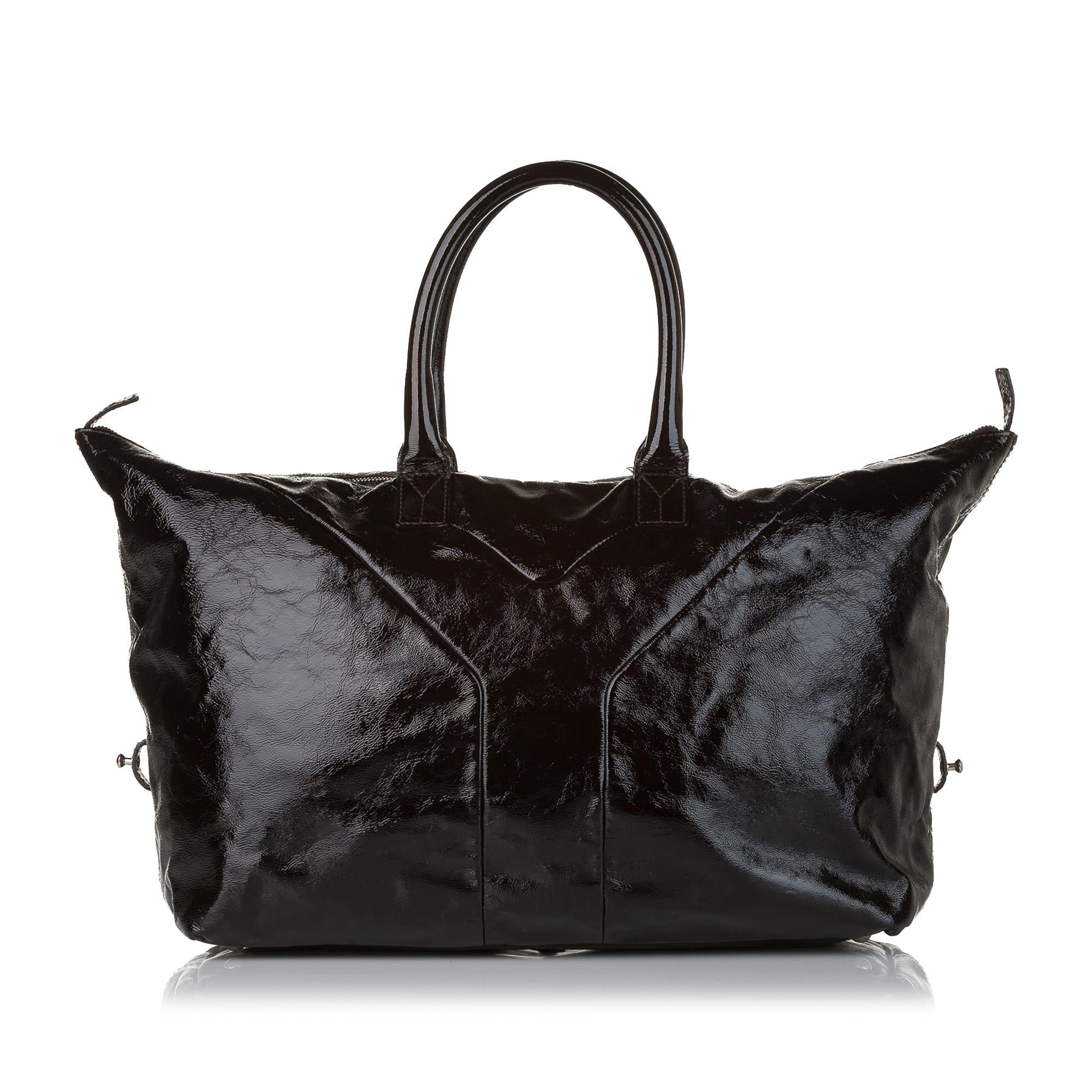 Saint Laurent Easy Y Patent Leather Tote Bag (SHG-31280)