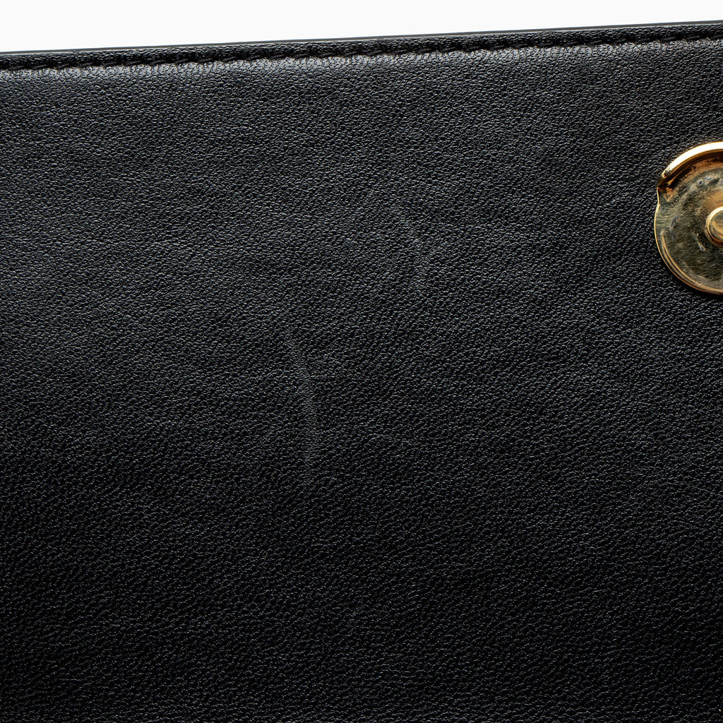 Saint Laurent Glitter Patent Leather Monogram Kate Tassel Chain Wallet