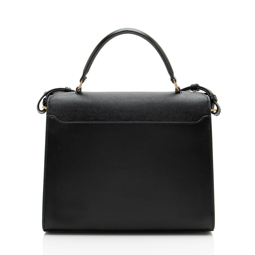 Saint Laurent Grain de Poudre Monogram Cassandra Medium Top Handle