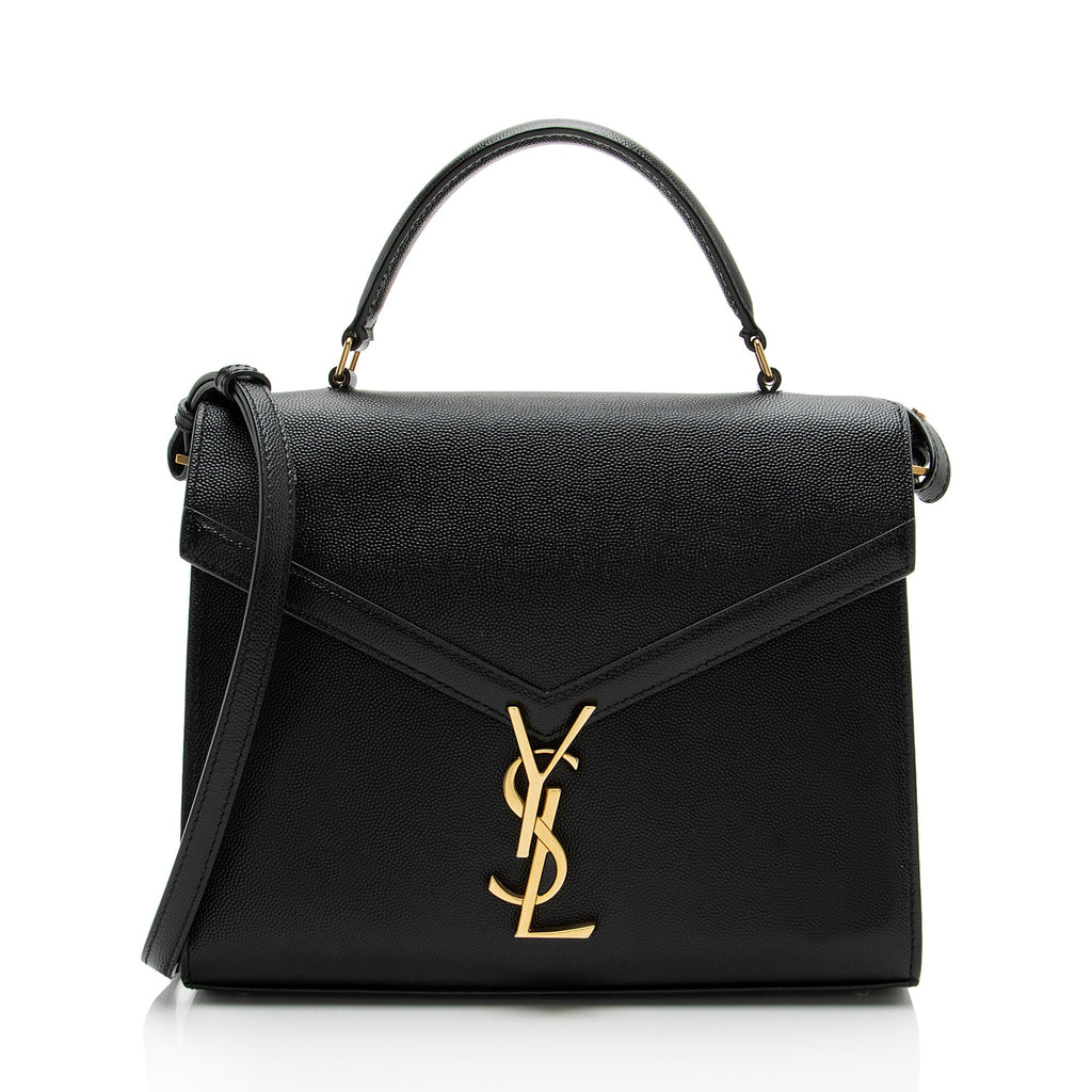 Saint Laurent Grain de Poudre Monogram Cassandra Medium Top Handle