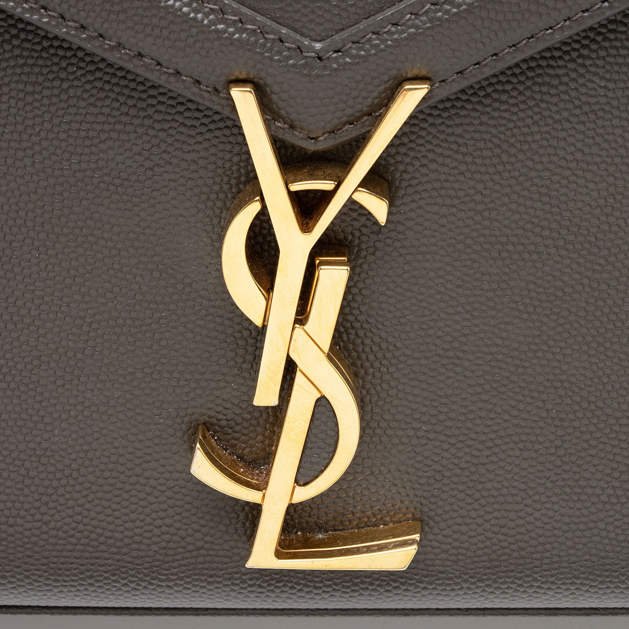 Saint Laurent Grain de Poudre Monogram Cassandra Mini Top Handle