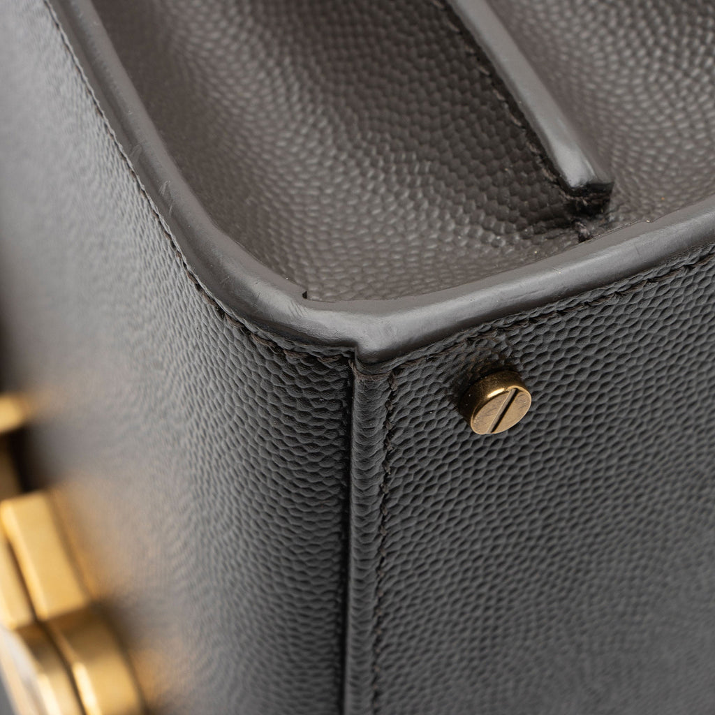 Saint Laurent Grain de Poudre Monogram Cassandra Mini Top Handle
