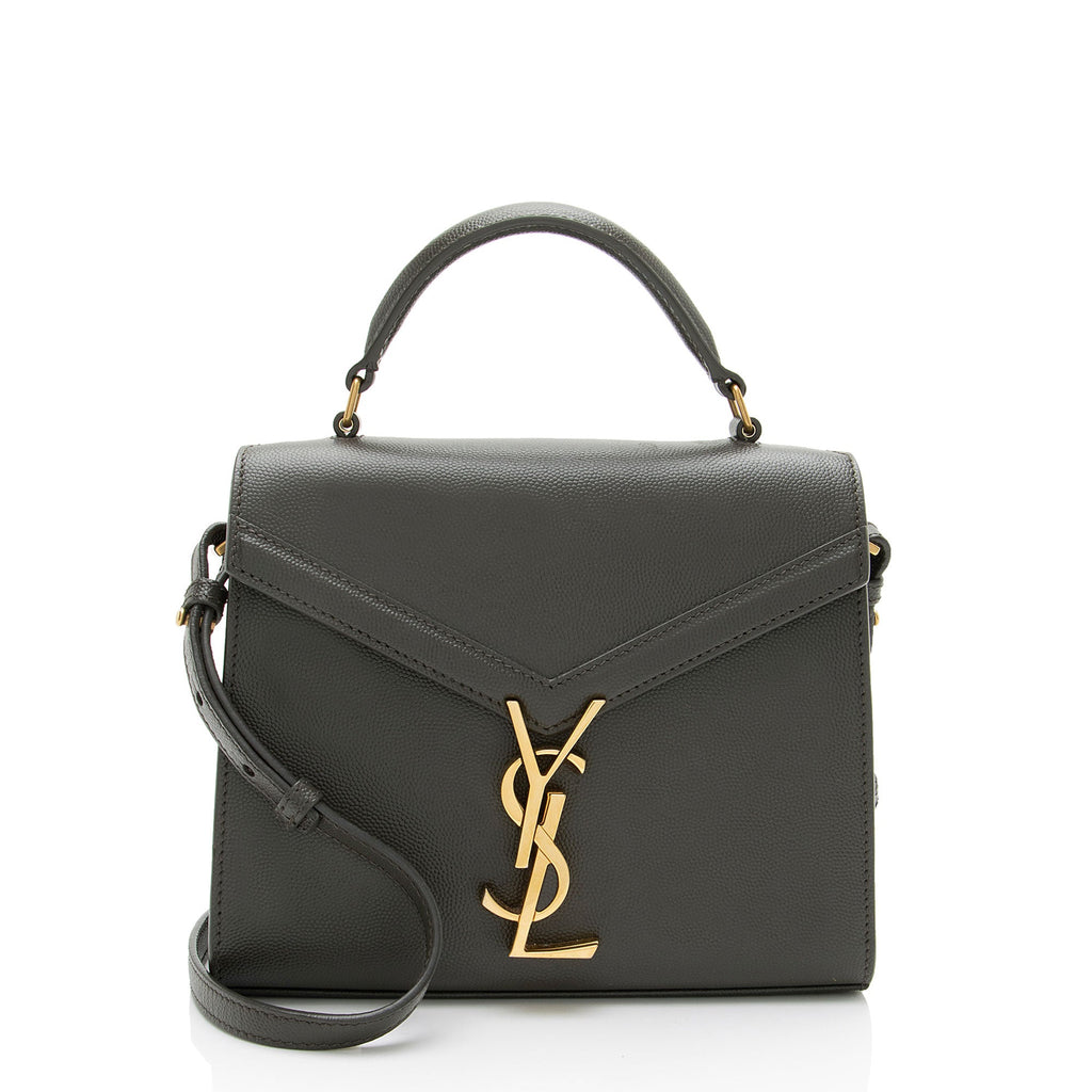 Saint Laurent Grain de Poudre Monogram Cassandra Mini Top Handle