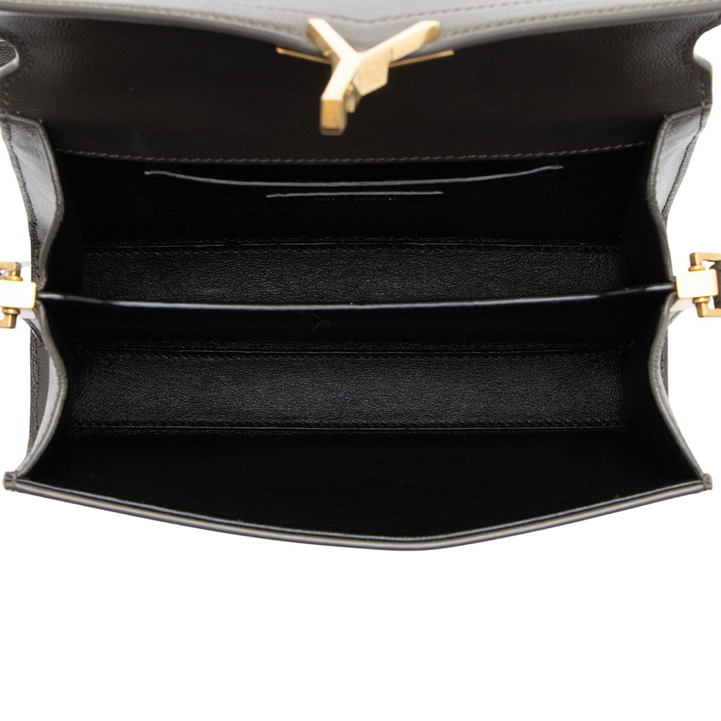Saint Laurent Grain de Poudre Monogram Cassandra Mini Top Handle