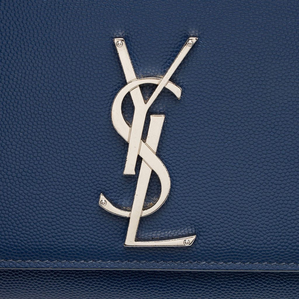 Saint Laurent Grain de Poudre Monogram Kate Medium Shoulder Bag