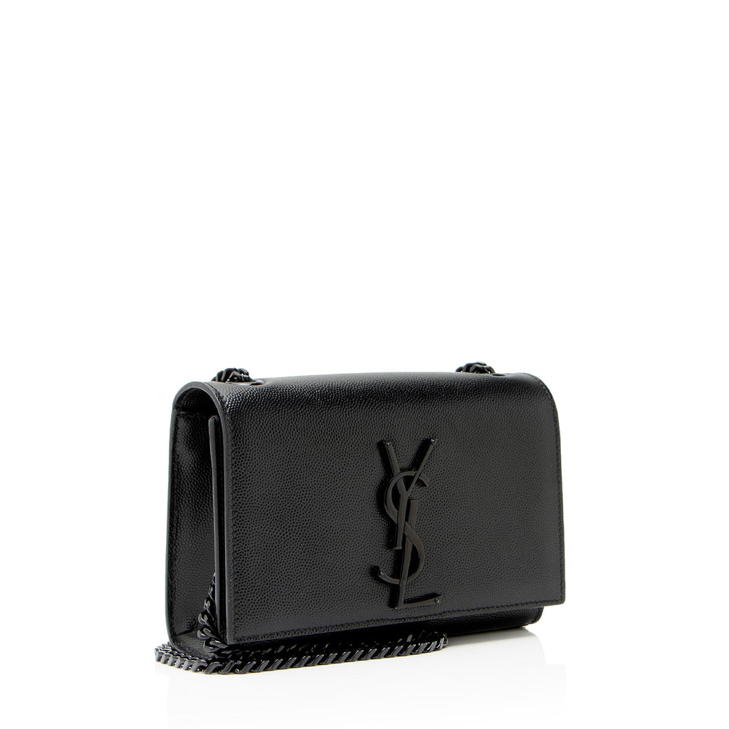 Saint Laurent Grain de Poudre Monogram Kate Small Crossbody
