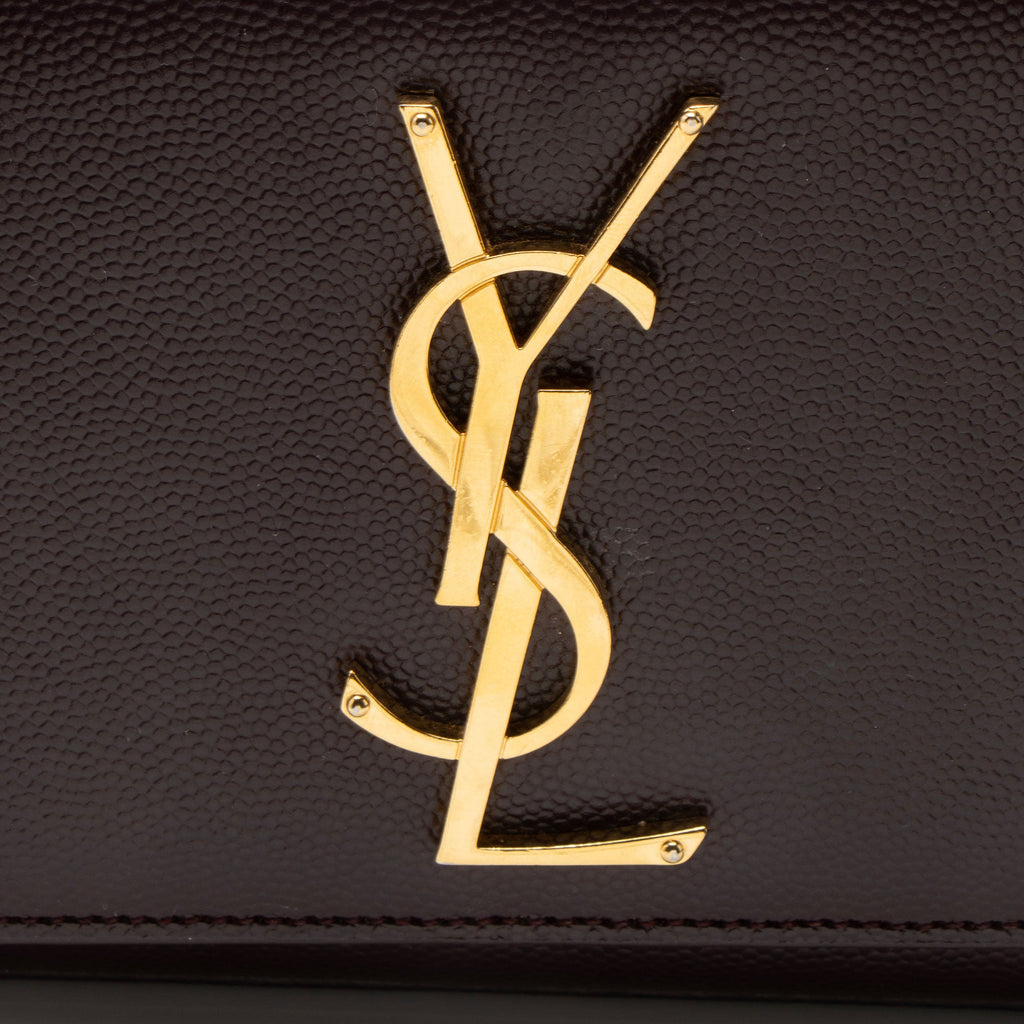 Saint Laurent Grain de Poudre Monogram Kate Small Shoulder Bag