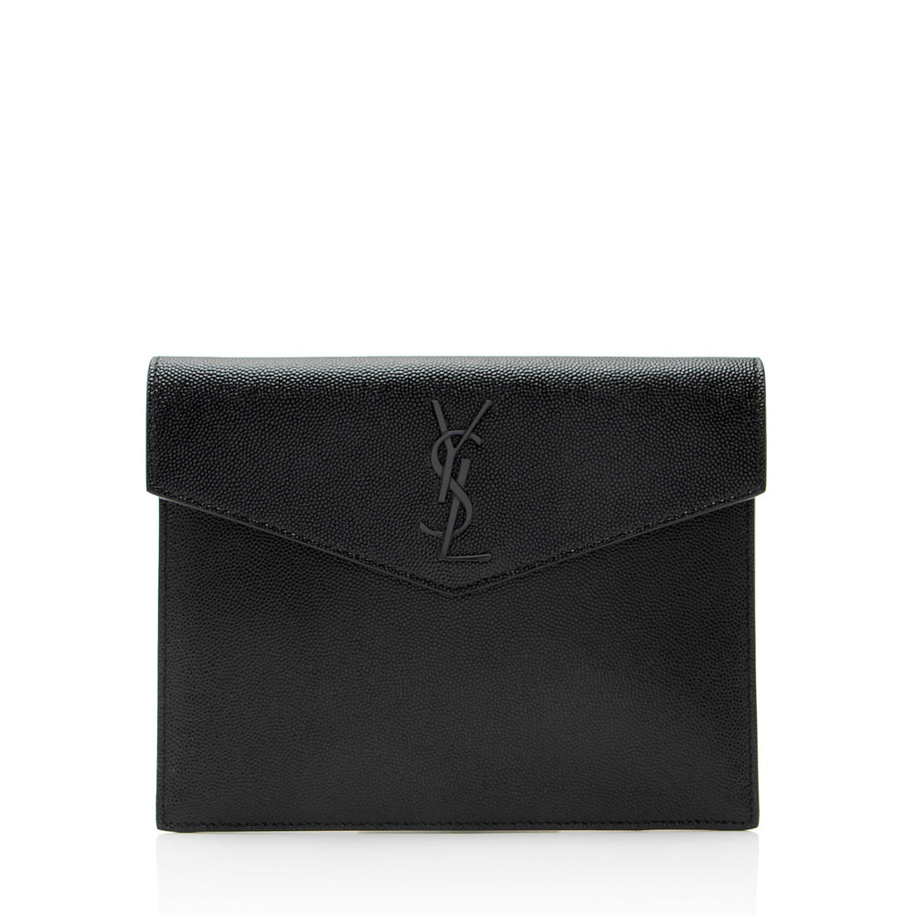Saint Laurent Grain de Poudre Monogram Uptown Baby Pouch