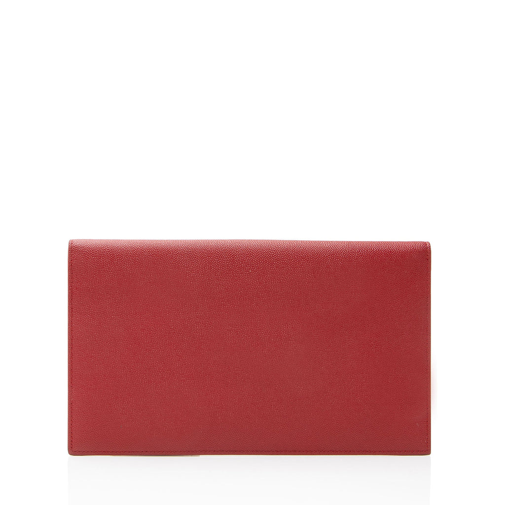 Saint Laurent Grain de Poudre Monogram Uptown Envelope Clutch