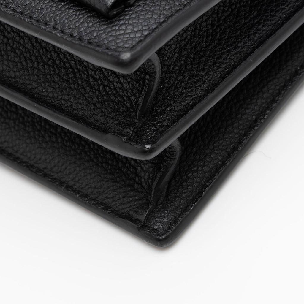 Saint Laurent Grained Calfskin Monogram Sunset Medium Shoulder Bag (SHF-NWQ0FK)