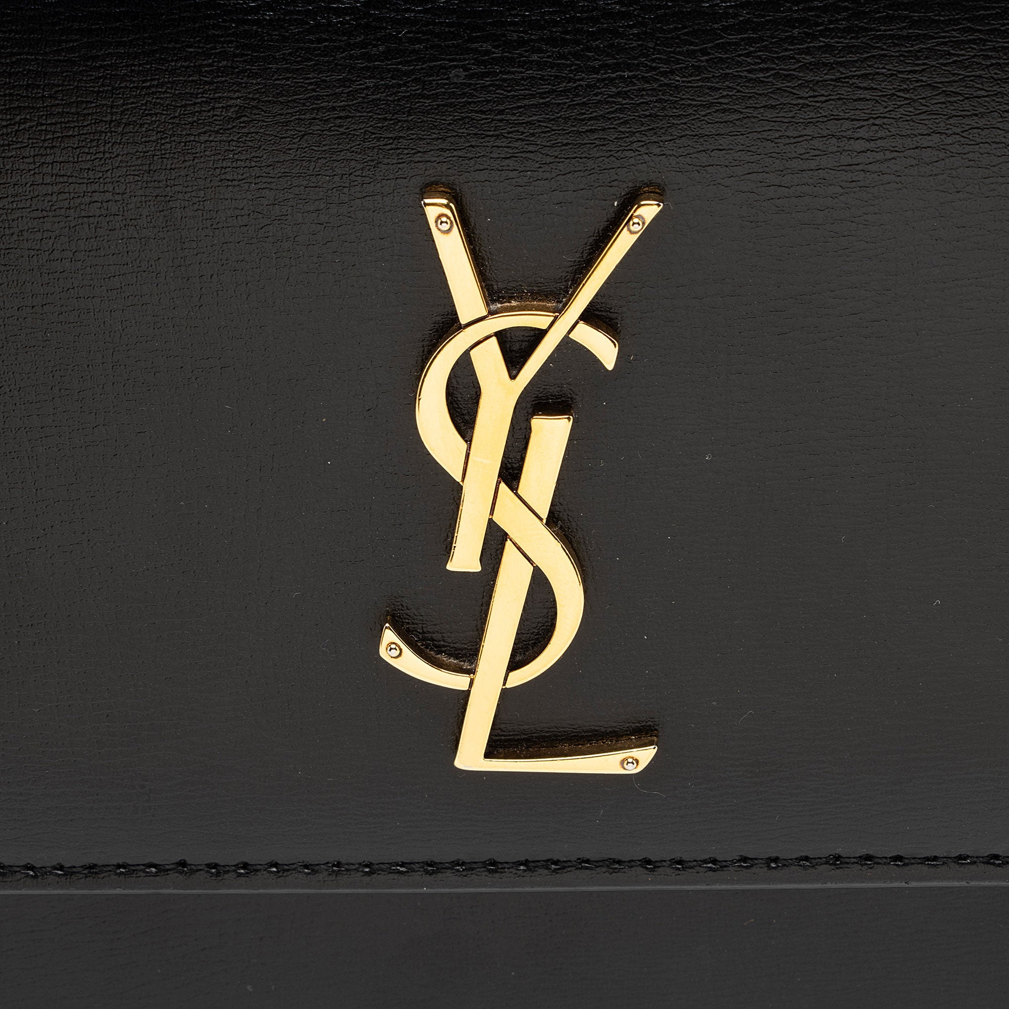 Saint Laurent Grained Calfskin Monogram Sunset Medium Shoulder Bag (SHF-8Ji2ue)