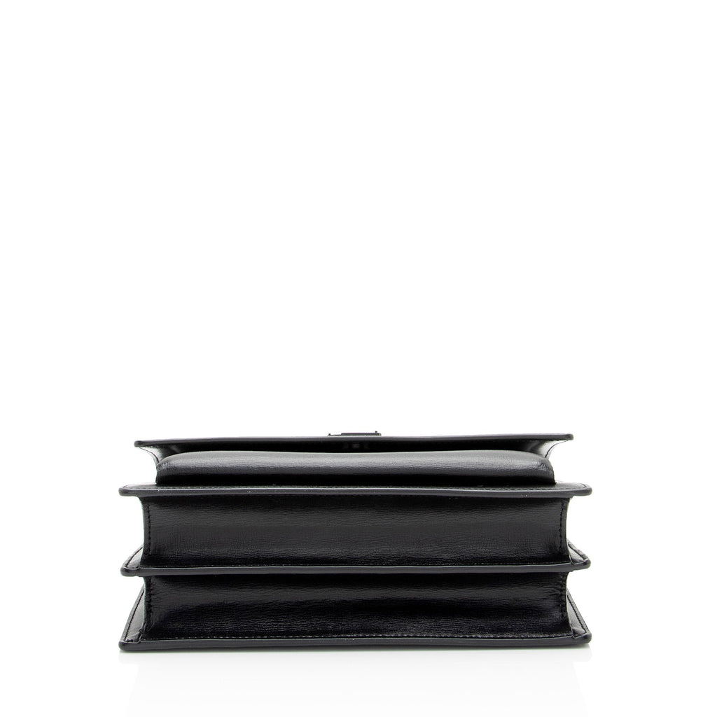 Saint Laurent Grained Calfskin Monogram Sunset Medium Shoulder Bag (SHF-OLGtVP)