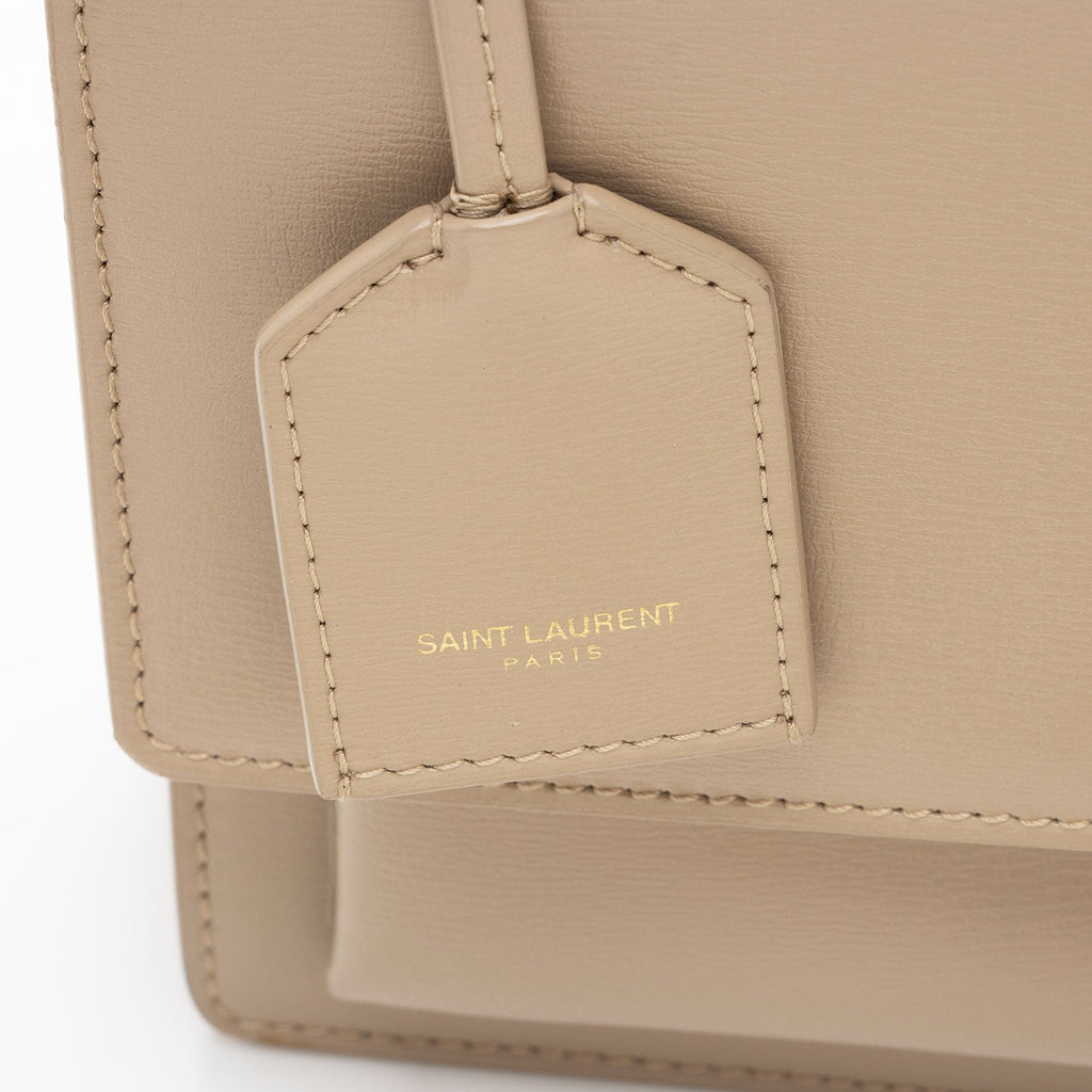Saint Laurent Grained Calfskin Monogram Sunset Medium Shoulder Bag