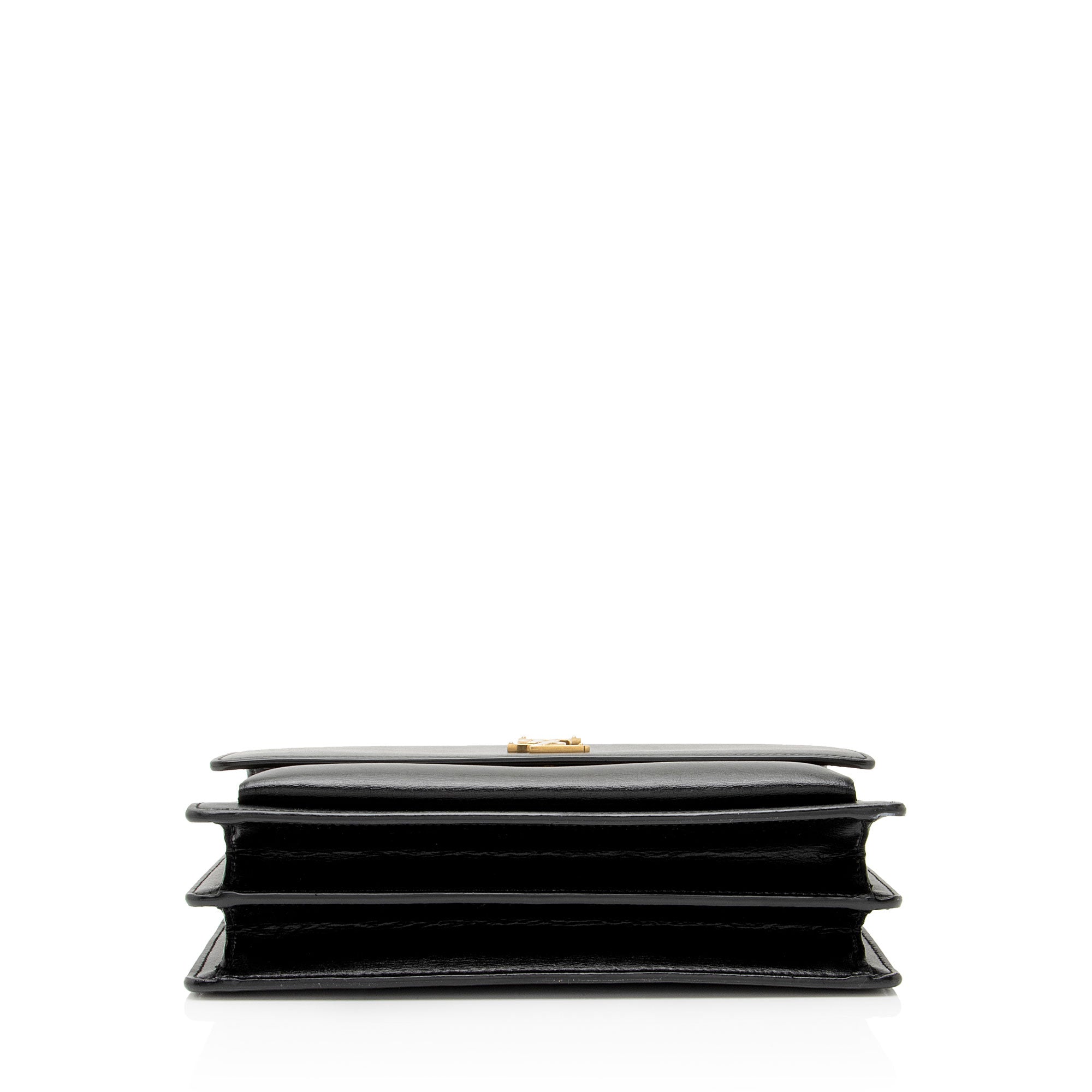 Saint Laurent Grained Calfskin Monogram Sunset Medium Shoulder Bag