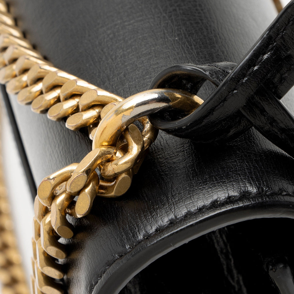 Saint Laurent Grained Calfskin Monogram Sunset Medium Shoulder Bag