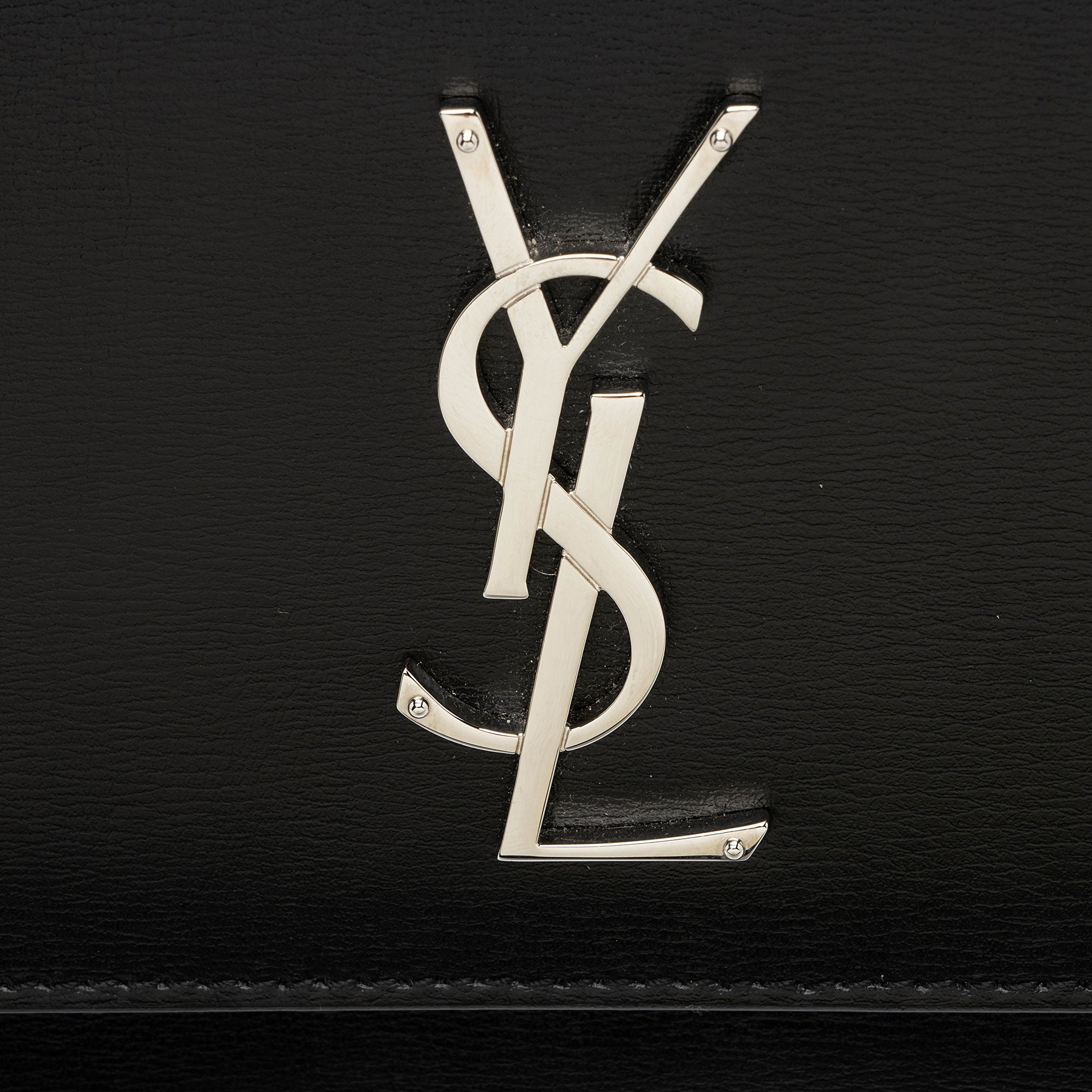 Saint Laurent Grained Calfskin Monogram Sunset Medium Shoulder Bag - FINAL SALE