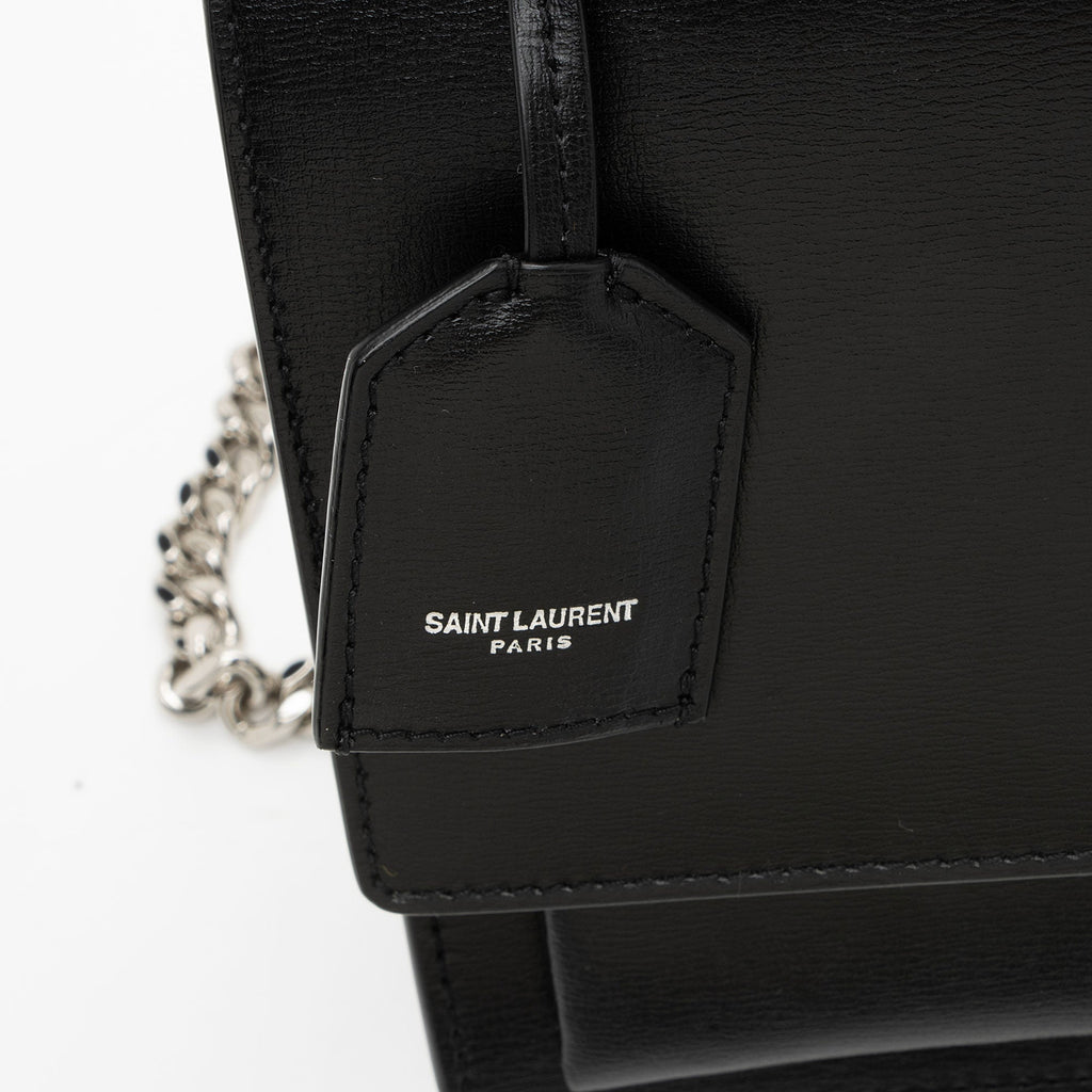 Saint Laurent Grained Calfskin Monogram Sunset Medium Shoulder Bag - FINAL SALE