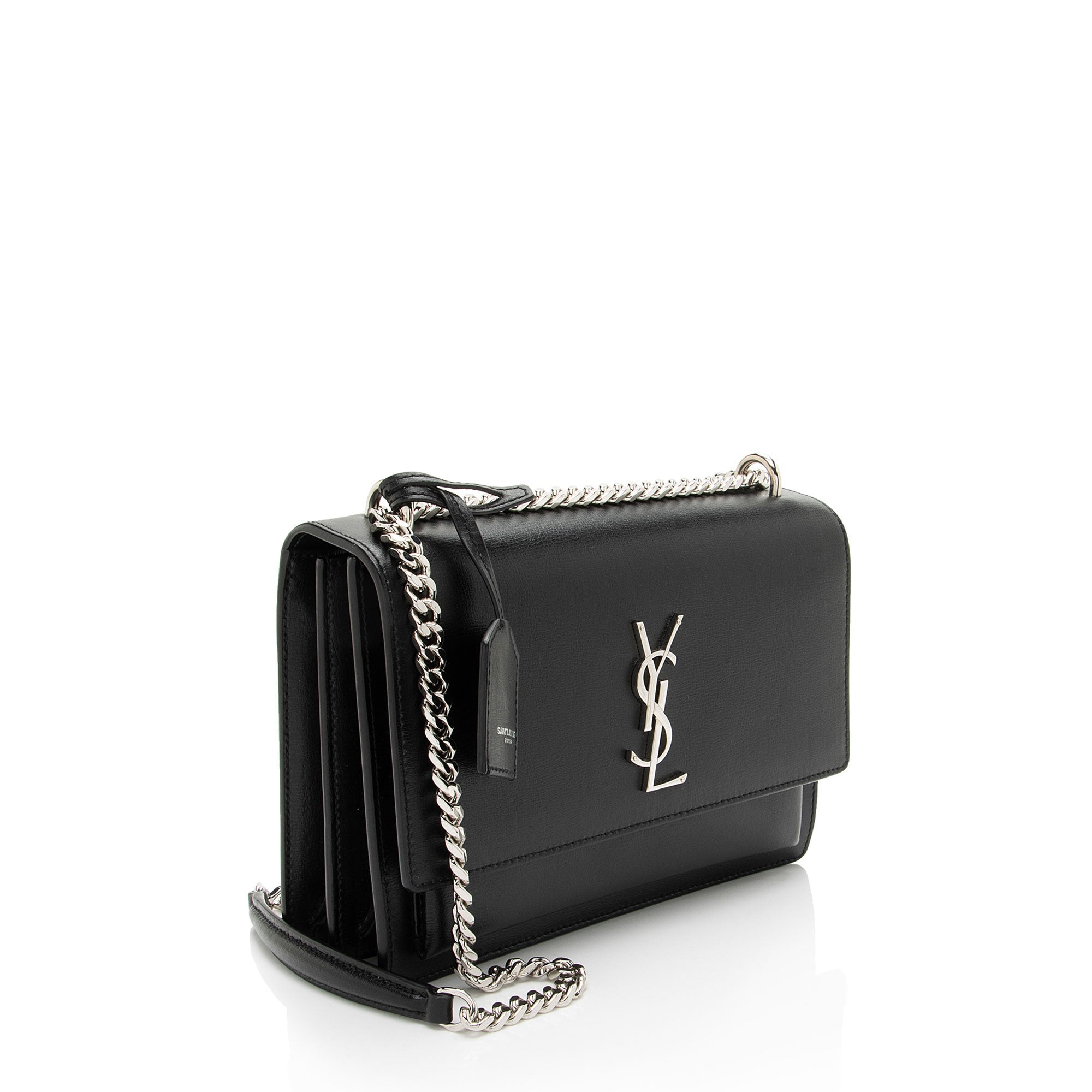Saint Laurent Grained Calfskin Monogram Sunset Medium Shoulder Bag - FINAL SALE