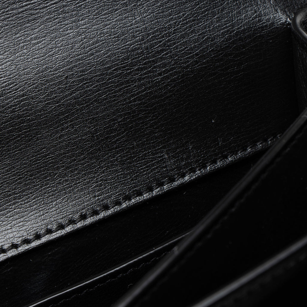 Saint Laurent Grained Calfskin Monogram Sunset Medium Shoulder Bag