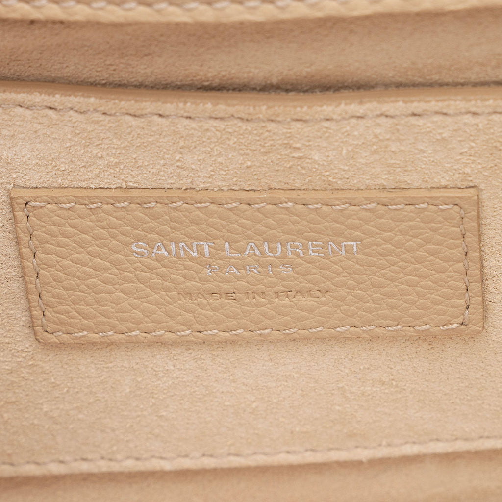 Saint Laurent Grained Calfskin Monogram Sunset Medium Shoulder Bag