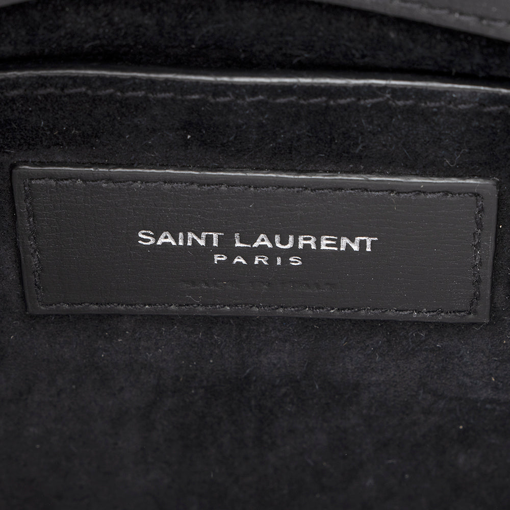 Saint Laurent Grained Calfskin Sunset Medium Shoulder Bag (SHF-21985)