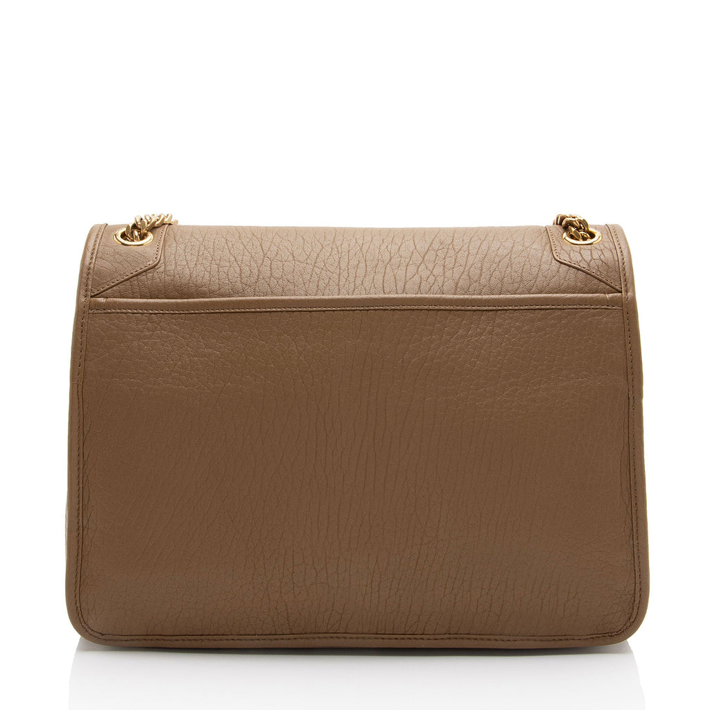 Saint Laurent Grained Lambskin Monogram Niki Large Shoulder Bag