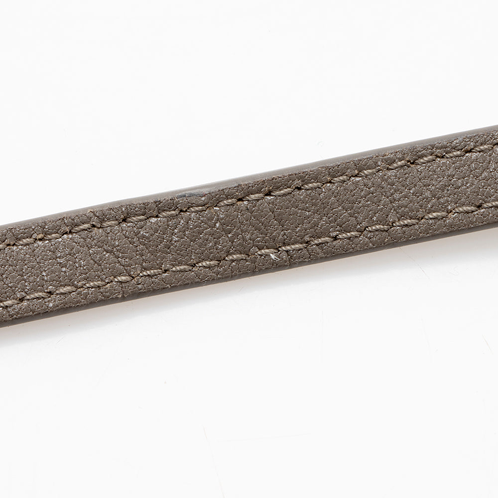 Saint Laurent Grained Lambskin Quilted Becky Double Zip Shoulder Bag (SHF-18175)