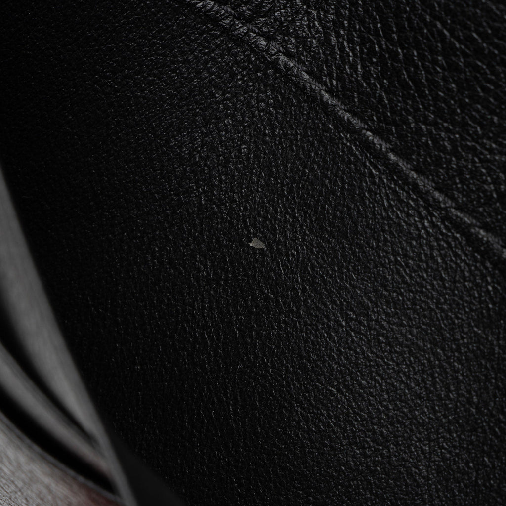Saint Laurent Grained Leather Tiny Cassandre Flat Long Wallet