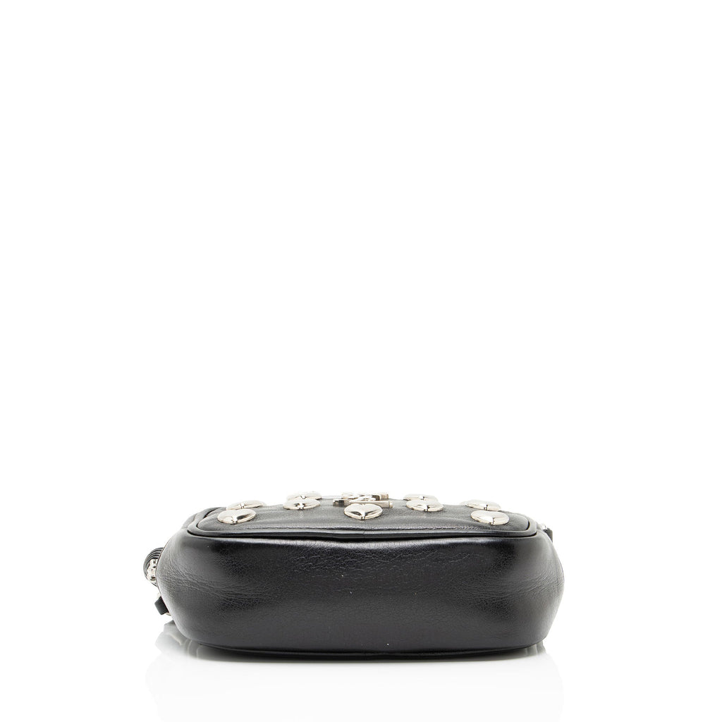 Saint Laurent Heart Studded Leather Monogram Blogger Bag