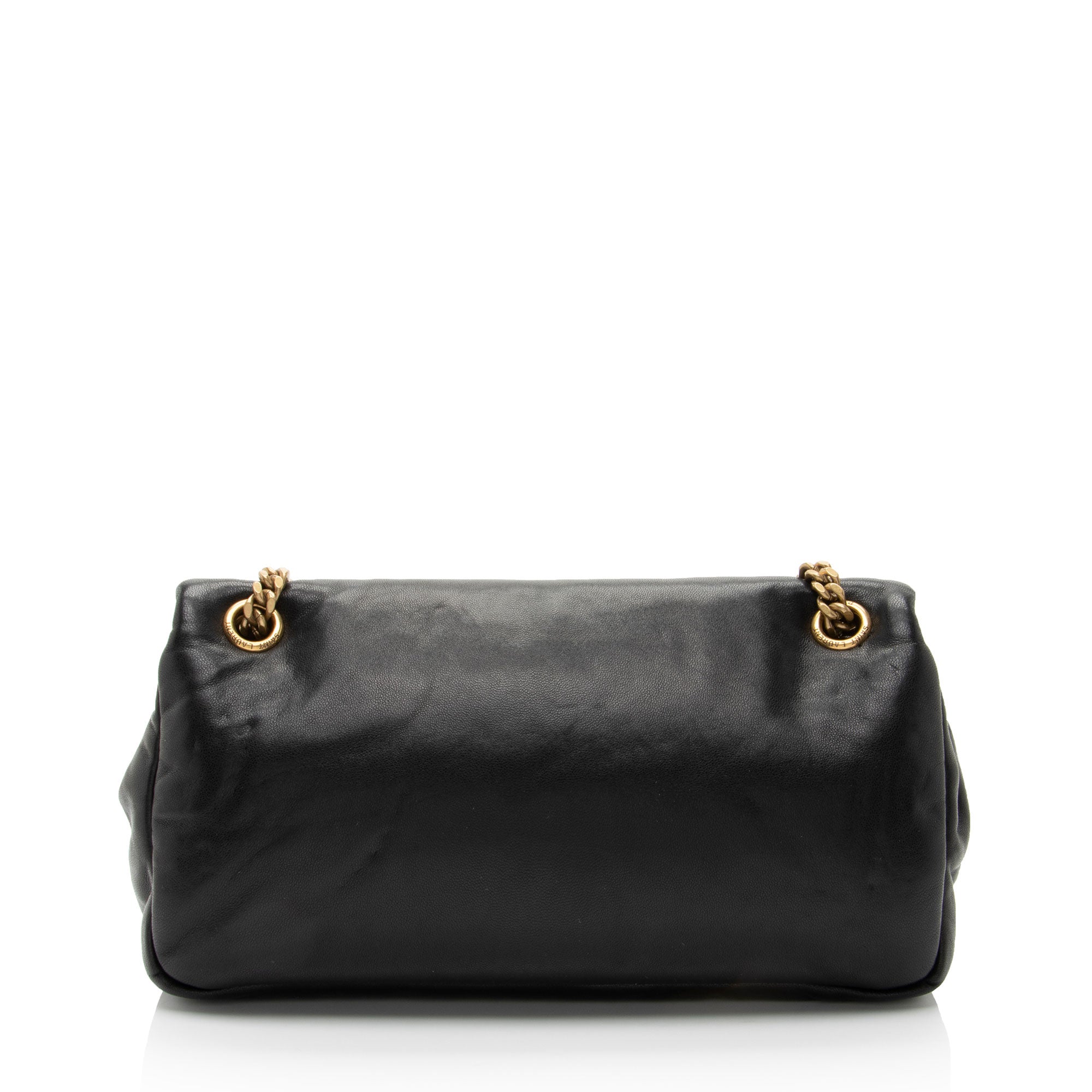 Saint Laurent Lambskin Monogram Calypso Small Shoulder Bag