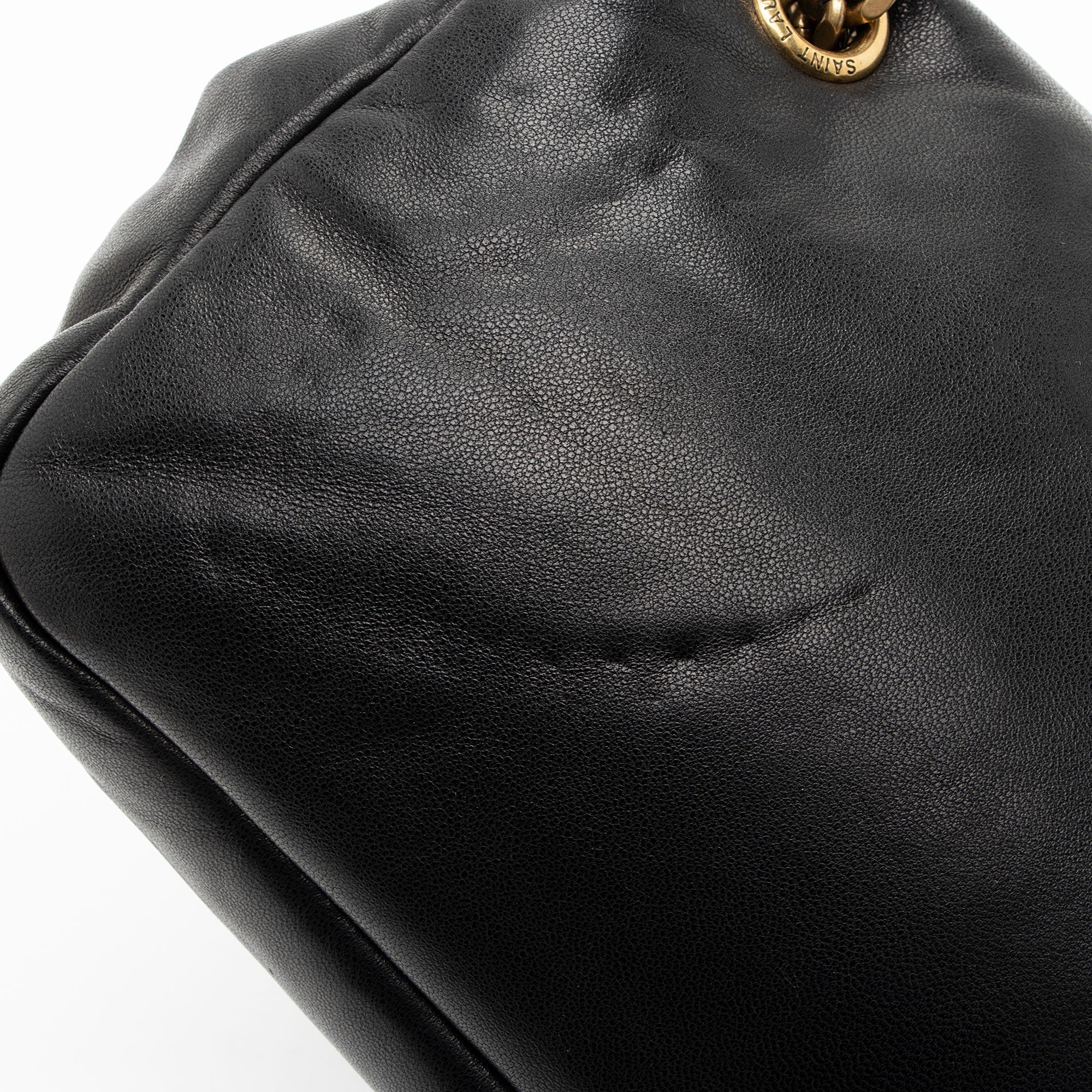 Saint Laurent Lambskin Monogram Calypso Small Shoulder Bag