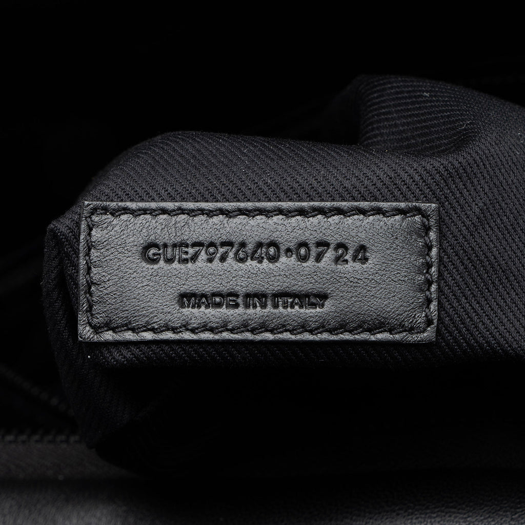 Saint Laurent Lambskin Logo Puffer Duffle