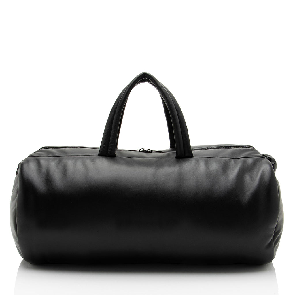 Saint Laurent Lambskin Logo Puffer Duffle
